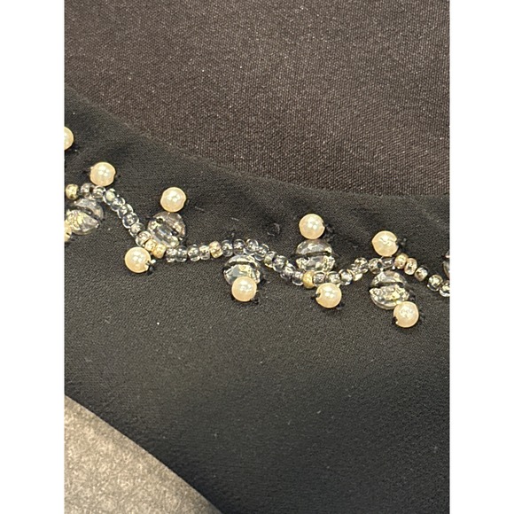 Anthropologie Vineet Bahl Black Beaded Cameo Peplum Dress 2P - Picture 13 of 13